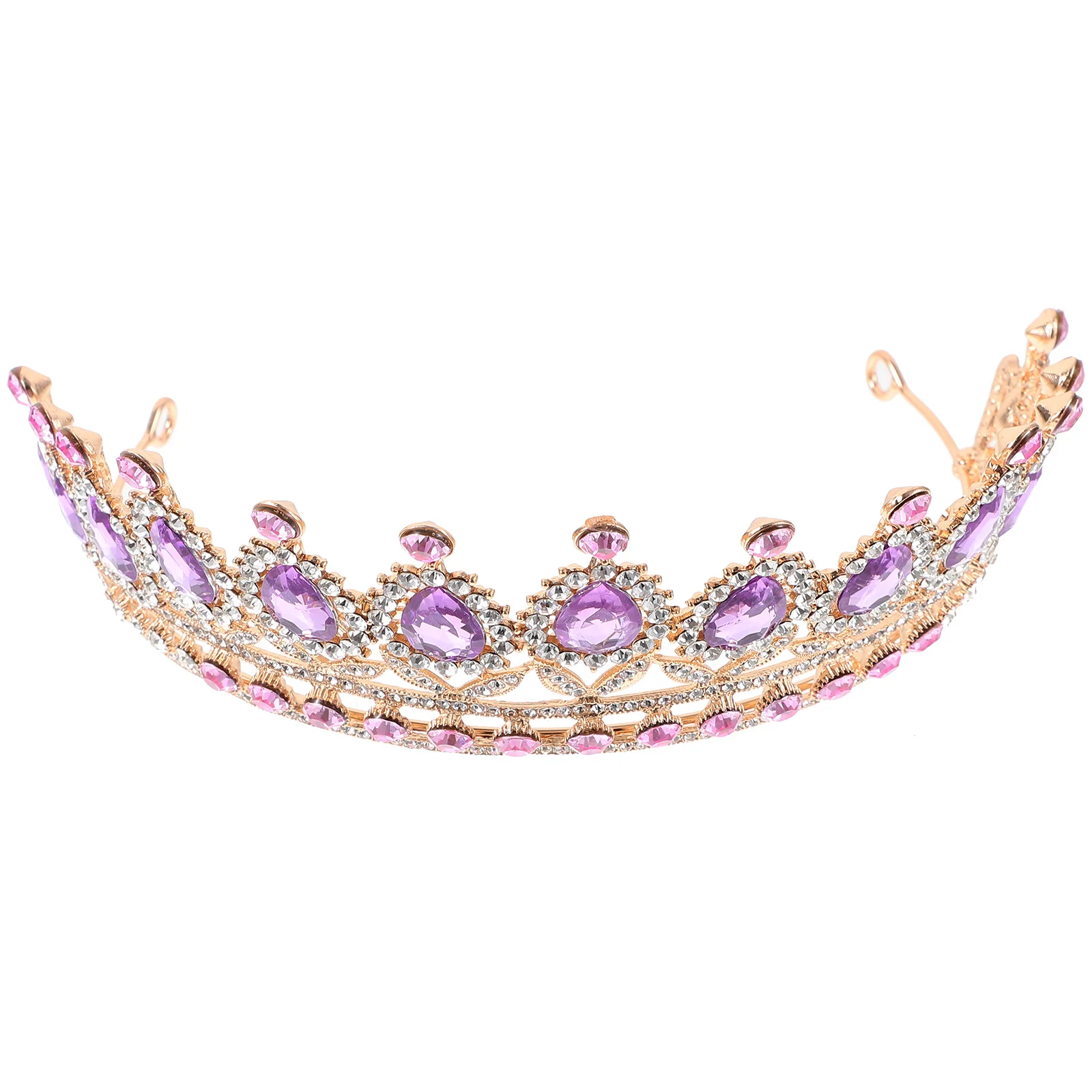 

Baroque For Women Bridal Headband Wedding Crown Rhinestone Bride Accessories Birthday Crown Pageant Fairy Cosplay Hairpiece