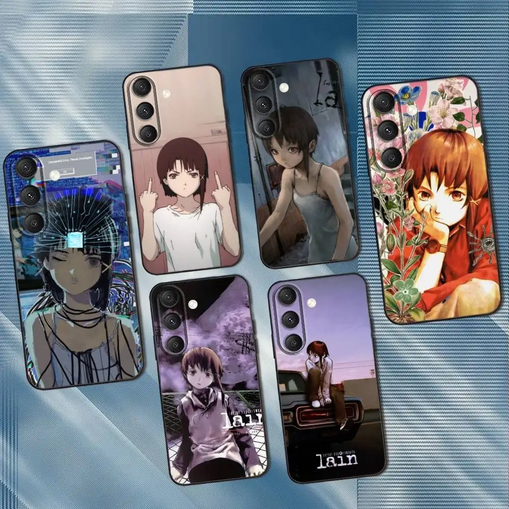 

Serial Experiments L-Lain Phone Case For Samsung S25,S24,S23,S22,S21,S20,S10,Ultra,Plus,Lite,FE,Soft Silicone Black Cover