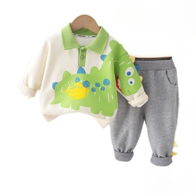 

New Spring Autumn Baby Clothes Suit Children Boys Long Sleeved T-Shirt Pants 2Pcs/Sets Infant Cartoon Costume Kids Tracksuits