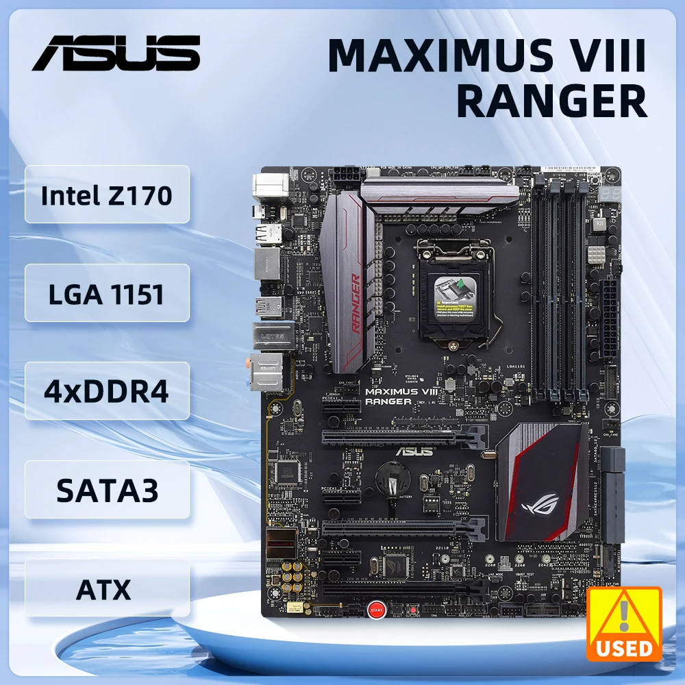 

ASUS MAXIMUS VIII RANGER Motherboard Intel Z170 LGA 1151 support Core i3-6300 7300 6500 7600 7700 G3930 cpu ATX DDR4 32GB