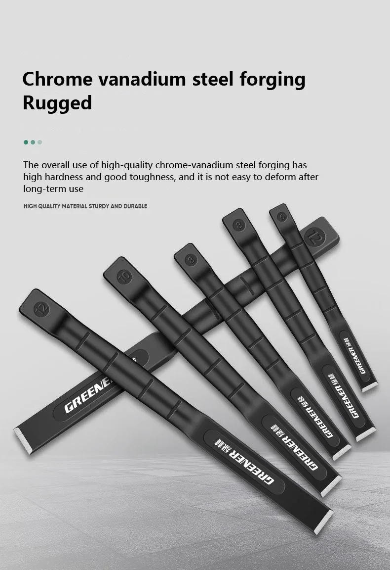 Cold Chisel Stone Carving Cement Concrete Mason Sharpening Chrome Vanadium Steel Masonry Chisel Flat Shovel Processing