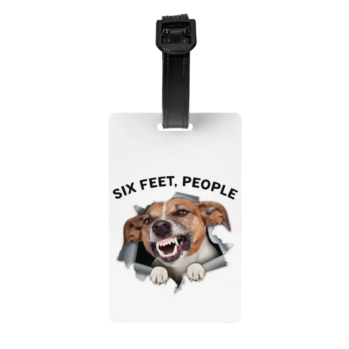 

Jack Russell Terrier Six Feet People Luggage Tag Cute Dog Suitcase Baggage Privacy Cover ID Label