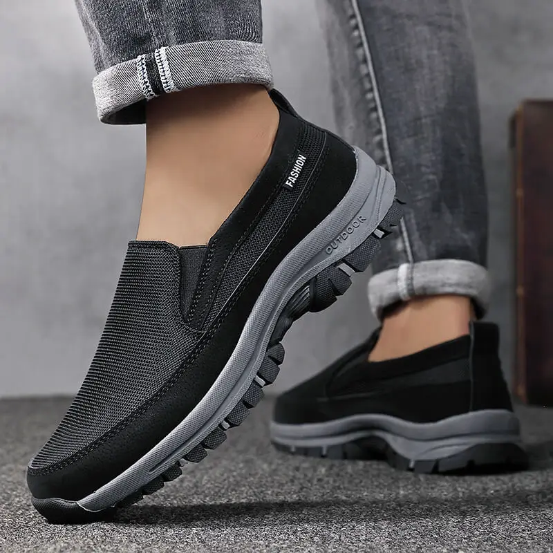 2024 Men Casual Shoes Luxury Brand Casual Slip on Formal Loafers Men mesh Black Male Driving Shoes Size 39-45