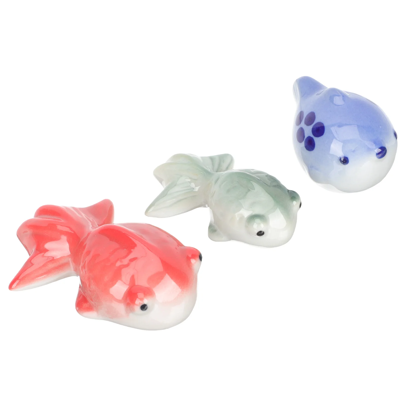 

3Pcs Floating Fish Tank Ceramic Goldfish Decor Hollow Aquarium Cartoon Aquarium Floating Accessories Outdoor Art