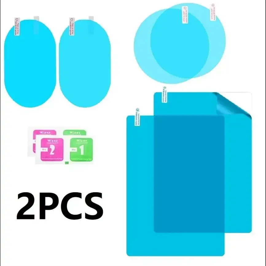 2Pcs Car Rearview Mirror Rainproof Film Side Window Water Repellent Film Reverse Reflector Anti Fog Clear Water Rainproof Film