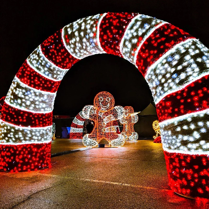 

Outdoor Christmas Decoration Illumination Light up 3d Christmas Light Giant Christmas Led Arch Motif Light for Sale