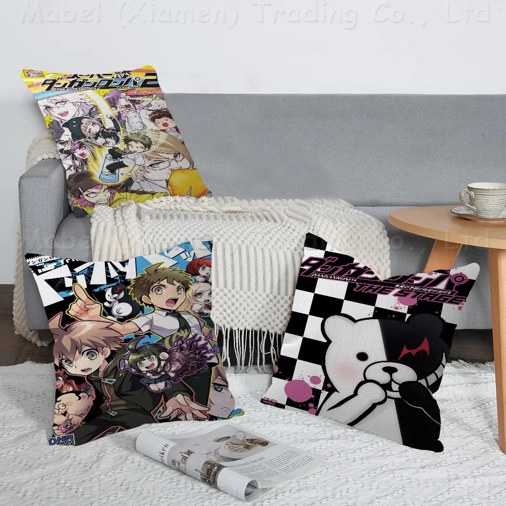 

Classic Anime Game Series Danganronpa Cushion Cover Pillowcase Upholstery Sofa Throw Pillow Home Decor Pillowcas