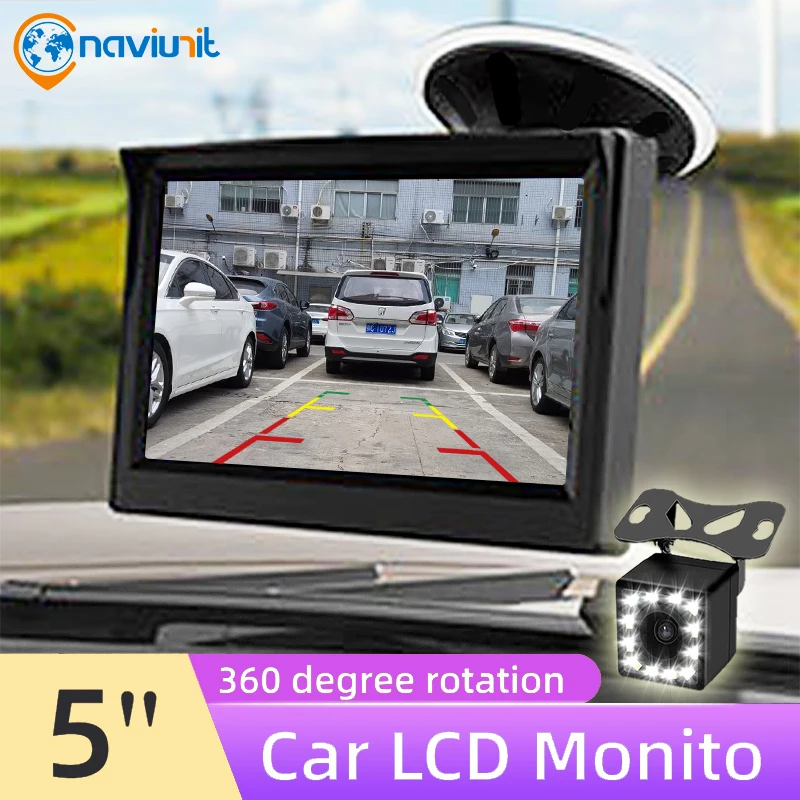 

Car Monitor 5 inch Universal TFT LCD Screen Input PAL/NTSC Monitor Player Car Rear View Security Surveillance Camera