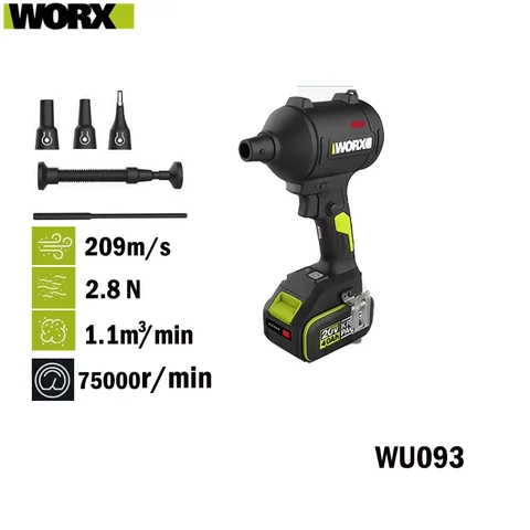 WORX 헤어드라이어 WU093 집진기 송풍기 무선 전동 공구