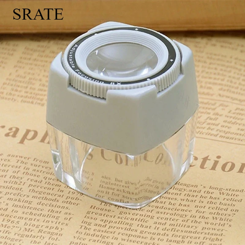 5PC 8X Cylinder Loupe Calligraphy Helping Hands Antique Drawings Desktop Visual Magnifying Glass Adjustable Focus Magnifier