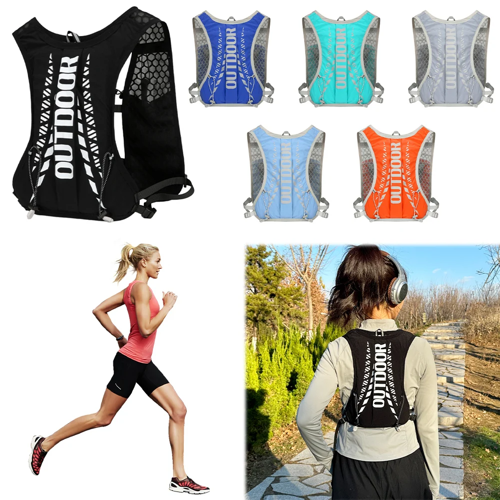 5L Hydration Running Vest Waterproof Lightweight Running Vest Reflective Hydrations Backpack for Hiking Trail Running