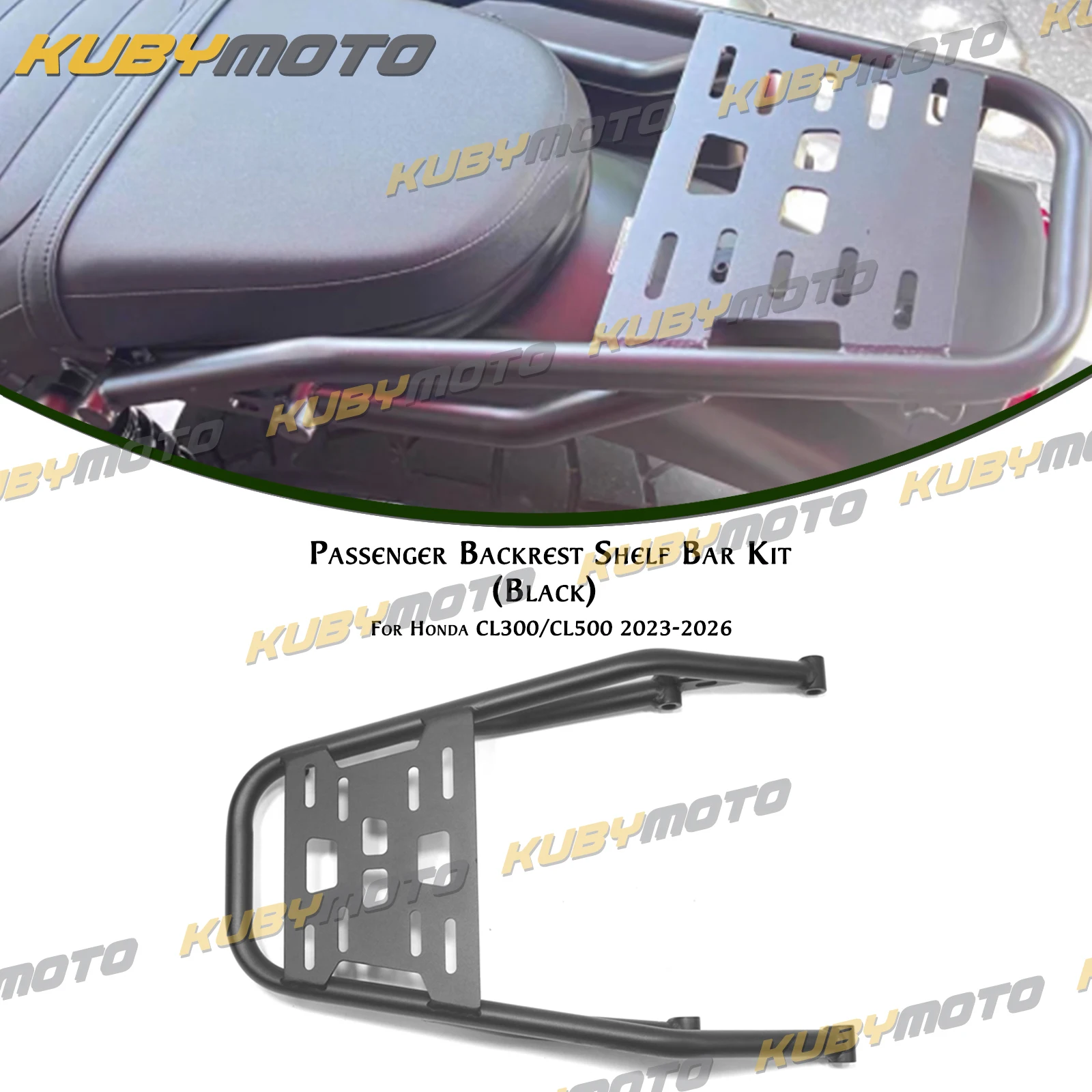 For Honda CL300 CL500 2023-2026 Rear Passenger Backrest Shelf Bar Rear Luggage Rack Cargo Carrier Top Box Mount Backrest Kit
