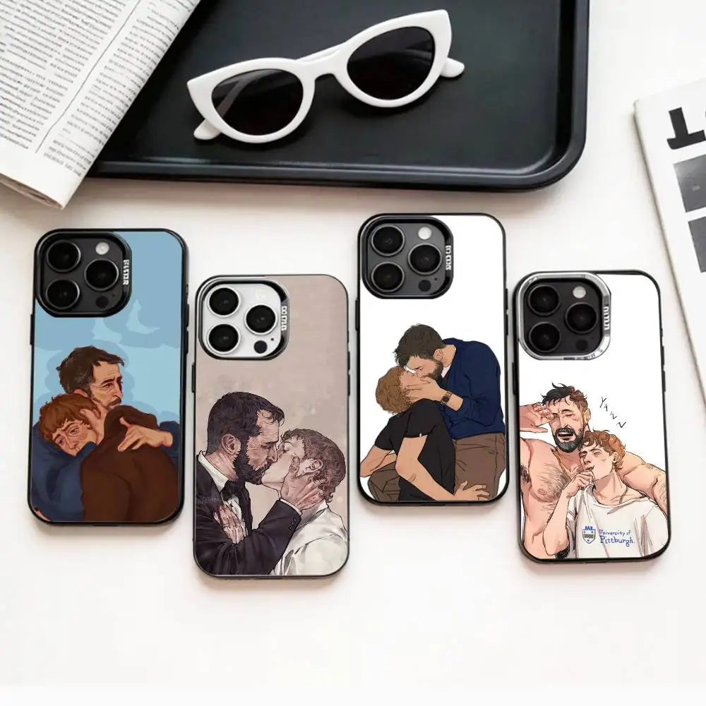 

R-Robby x whitaker fanart Phone Case For iPhone17,16,15,14,13,12,11 Plus,Pro Max Colored Silver Plated Inside Cover