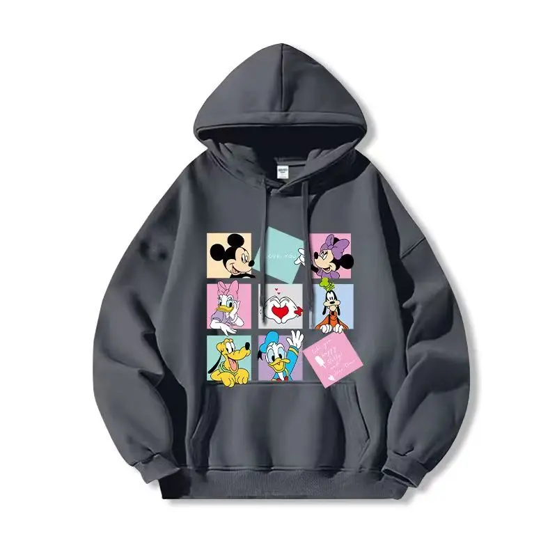 

hoodie Women's clothing Disney Donald Duck Daisy Cartoon Print Hoodie Men Women Autumn American Style Loose Couple Hooded Top