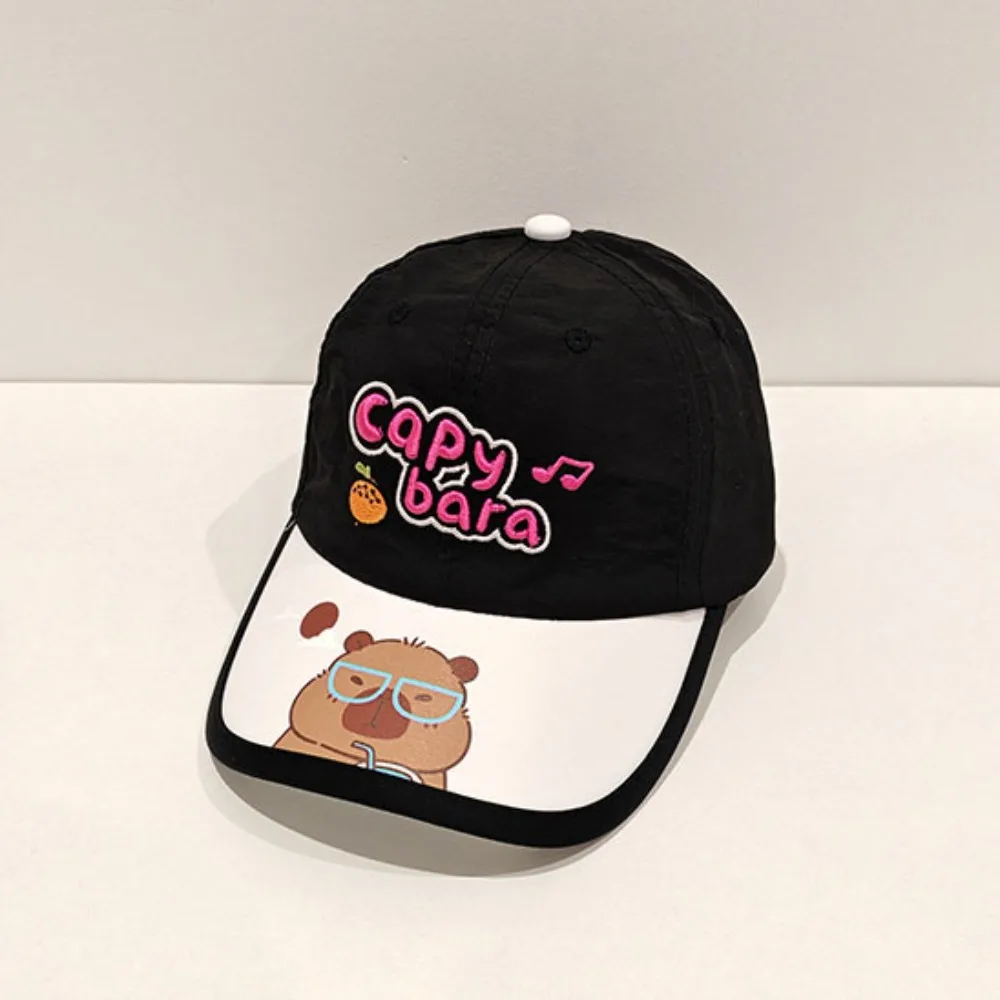 

Comfortable Kawaii Capybara Baseball Hat Anti-UV Sunshade Kids Summer Sunhat Fishmen Hat Cartoon Children's Peaked Cap Outdoor