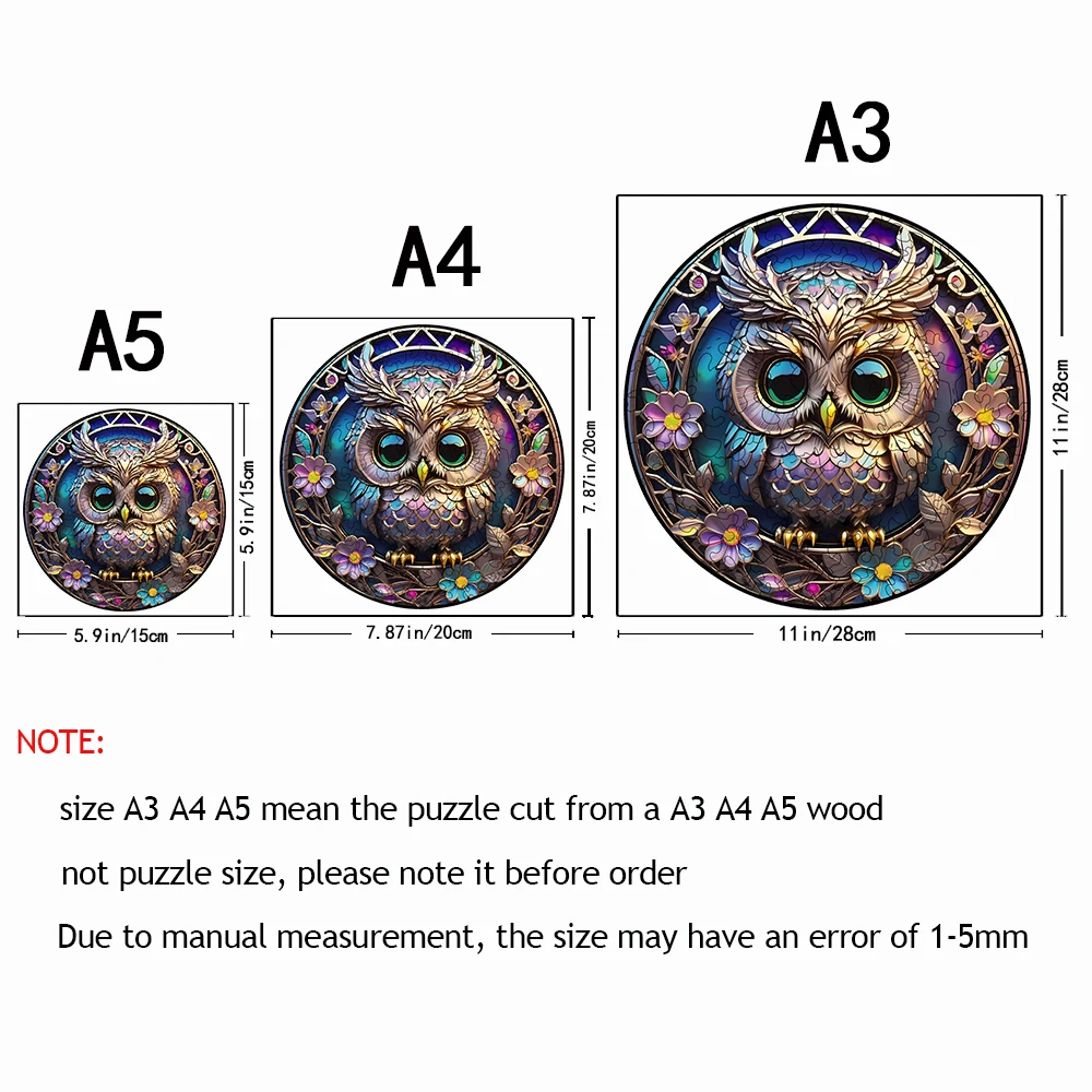 Circular colored wooden puzzle - Irregular shaped wooden puzzle - High difficulty puzzle - Puzzle toys - Exquisite birthday gift