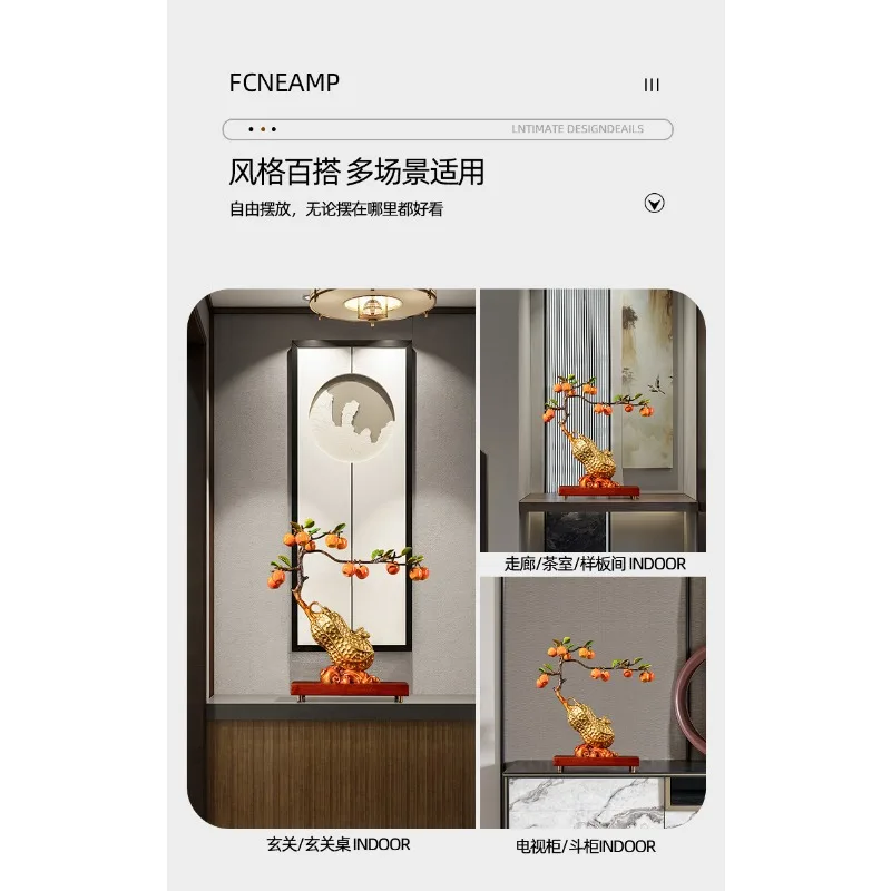 

Lifetime Peace Brass Peanut Apple Tree Ornament Home Entrance Living Room TV Cabinet Decoration Ornament