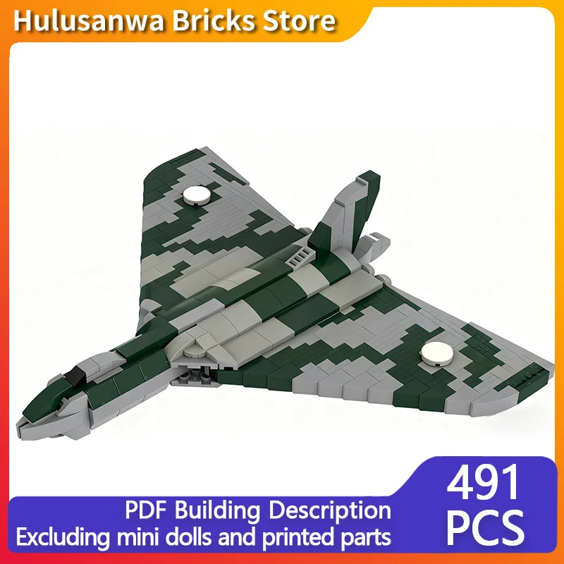 

Военный истребитель Avro Vulcan WW2, модель MOC, строительные кирпичи, военное оборудование, модульная технология, подарок, сборка, детский игрушечный костюм