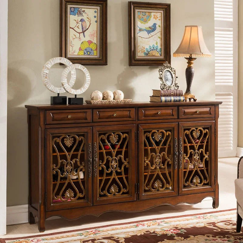 

Four-Drawer Shoe Cabinet Large Capacity Four-Door Entrance Cabinet Sideboard Cabinet