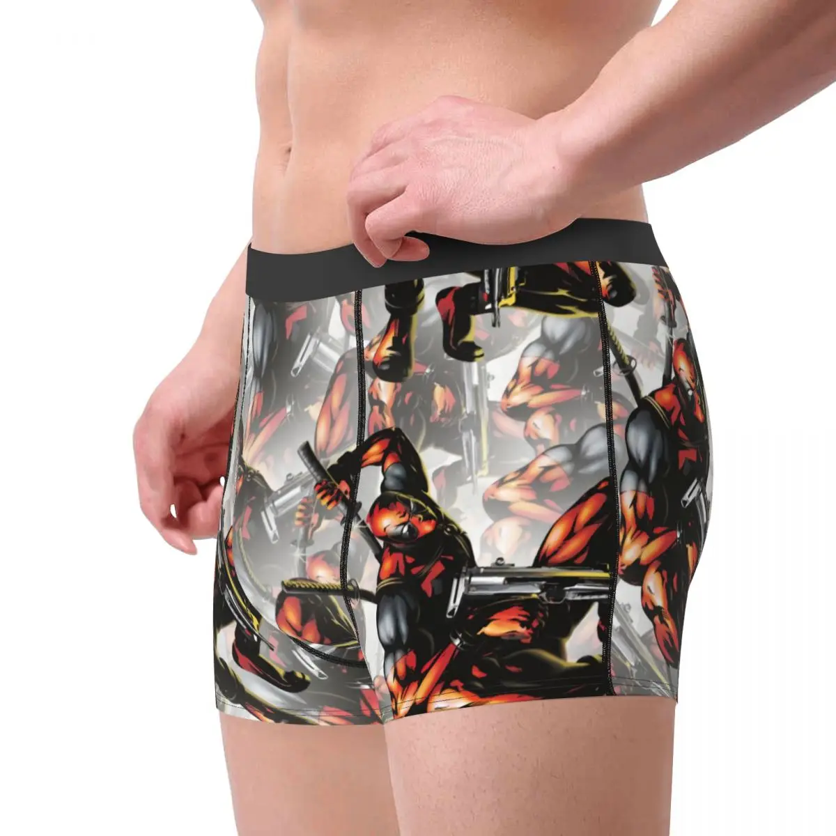 Benutzer definierte lustige Superhelden Comics Deadpools Muster Boxershorts für Homme 3D bedruckte Unterwäsche Höschen Slips atmungsaktive Unterhosen