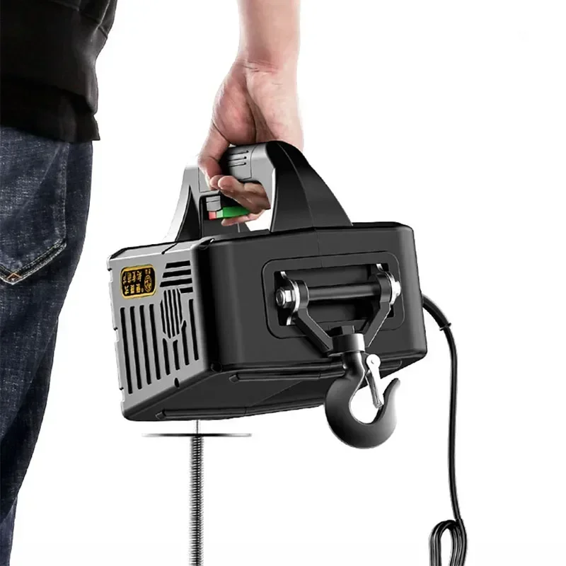 

exclusive suppl 500KG Electric Hoist Lift Portable Small Crane Electric Winch with Remote Control, Steel Wire Rope Lifting Hoist