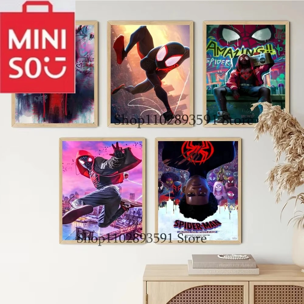 مينيسو ديزني المنتقمون مايلز موراليس سبايدرمان فيلم لتقوم بها بنفسك لوحة ماسية كاملة فسيفساء غرفة المعيشة هدية ديكور بدون إطار #1