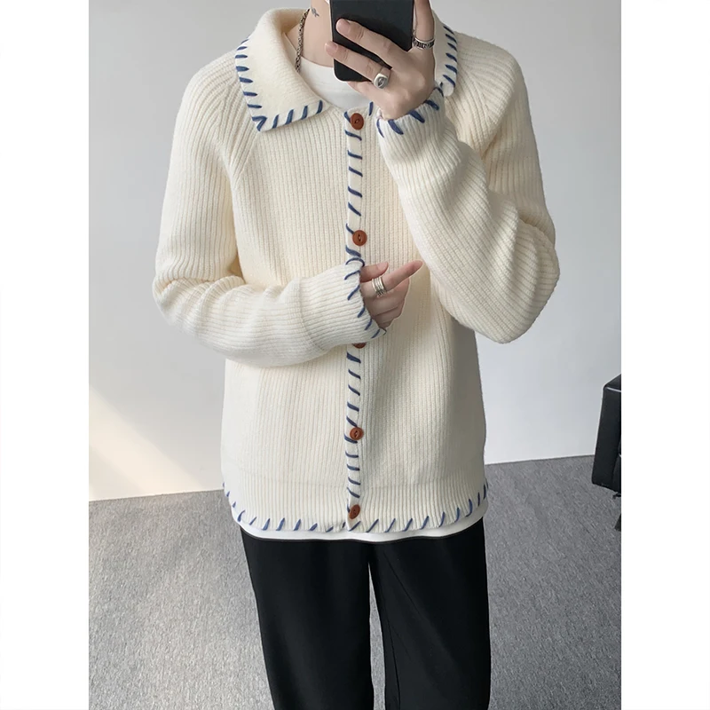 

Winter Thick Sweater Men Warm Casual Knitted Cardigan Sweater Men Korean Long Sleeved Sweater Cardigan Mens Jumper Clothes