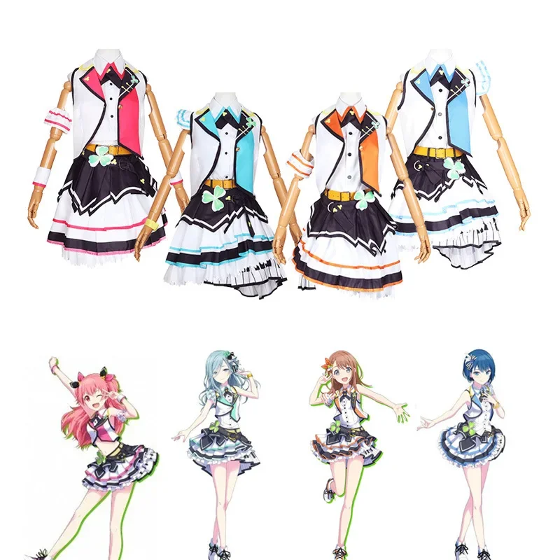 Progetto Sekai cosplay palcoscenico colorato più salto Kiritani Haruka hanasato Minori Momoi Airi hinomori Shizuku costume parrucca scarpa vestito