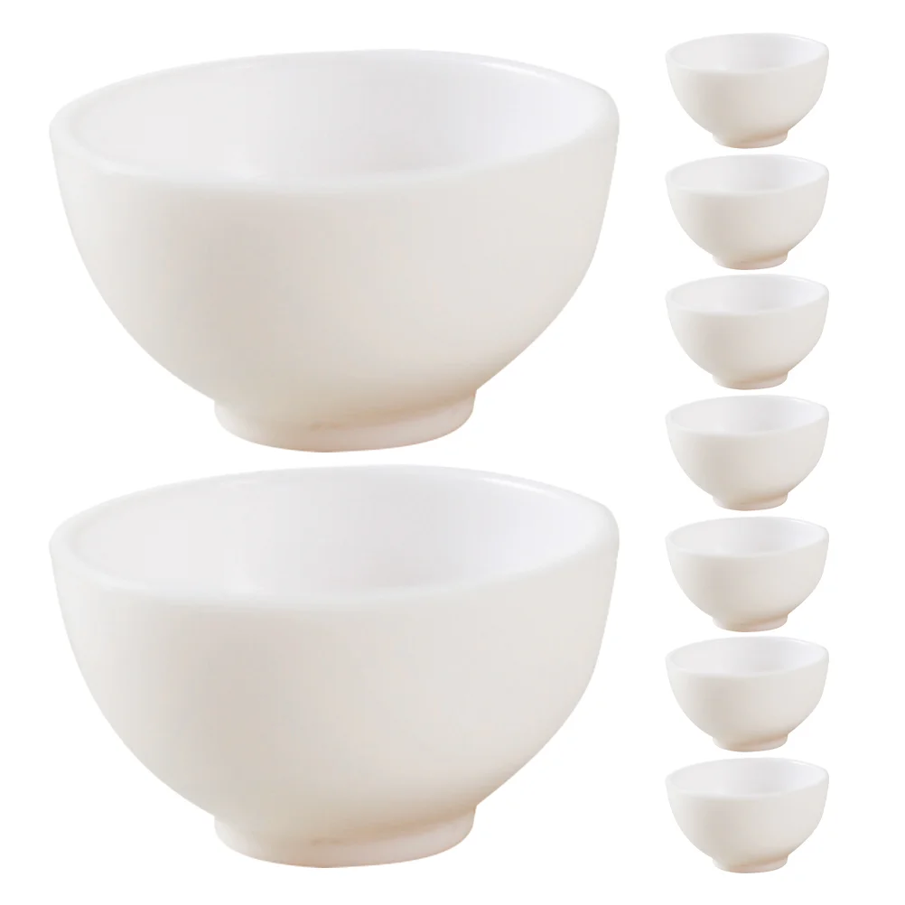 Miniature Food Bowl House Dish Bowls Tableware Model Dolls Plastic Kitchen Pretend Toys Small