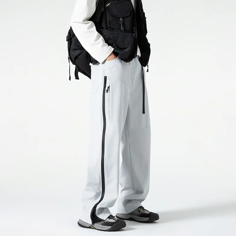 Windproof Rainproof Pants Men Outdoor Side Zipper Cargo Pants Male Long Trousers Climbing Hiking Trip Fishing Men Clothing