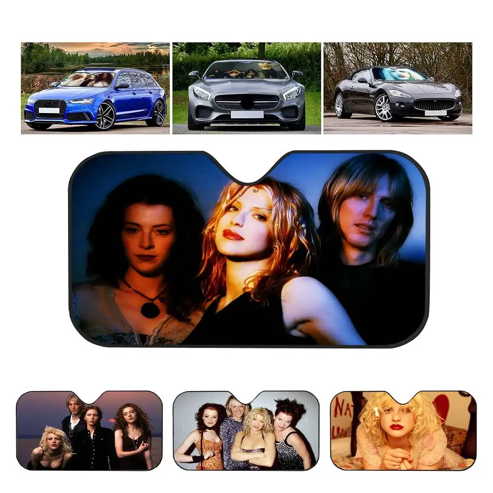 

Classic Rock Band H-Hole Car Windshield Foldable Sun Shade Cover Block Reflector Portable Breathable Anti UV Protector Screen