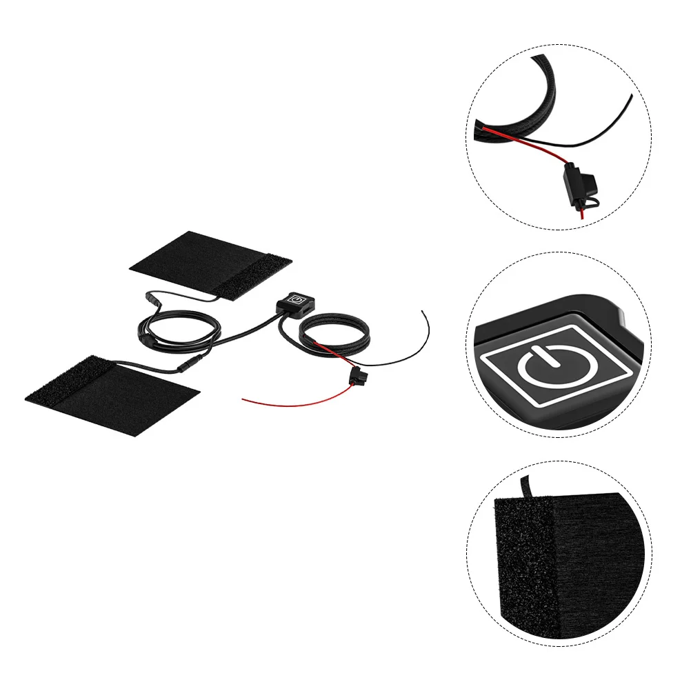 

1Set Motorcycle Heated Handlebar Covers Universal Fit Heating Grip Covers with Adjustable Thermostat for Cold Weather Riding