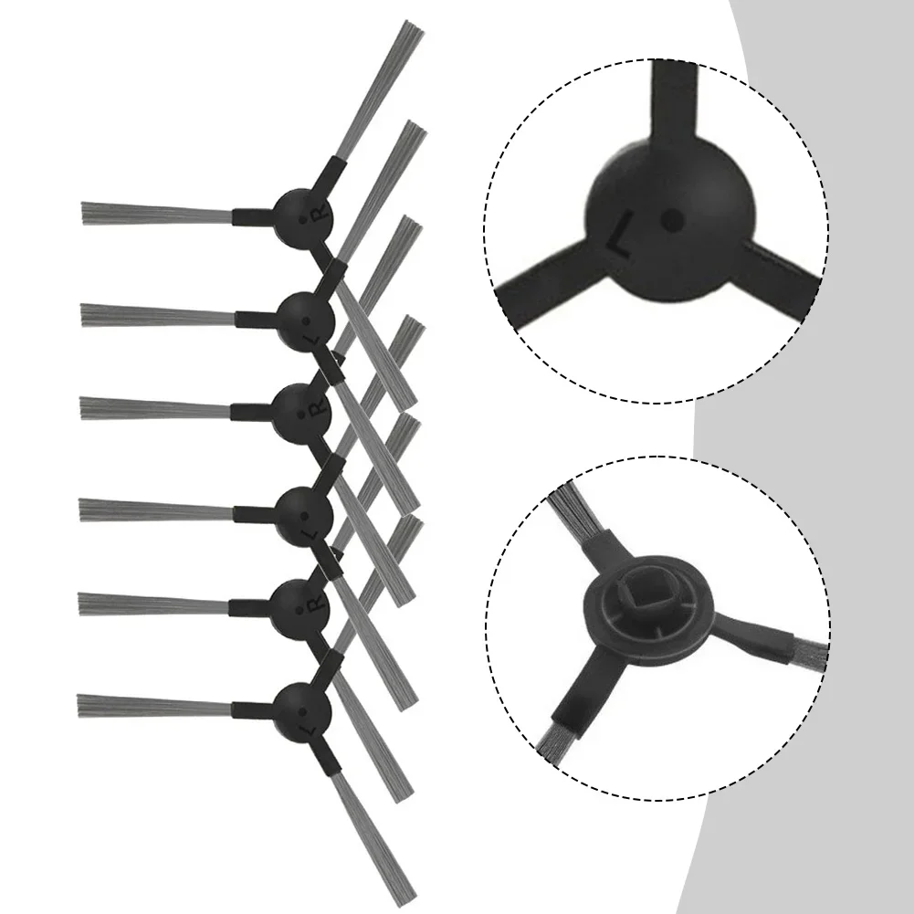 Juego de 6 cepillos laterales para Cecotec, para Conga Animal X 08604, piezas de robot aspirador, accesorios para barredora de suelos