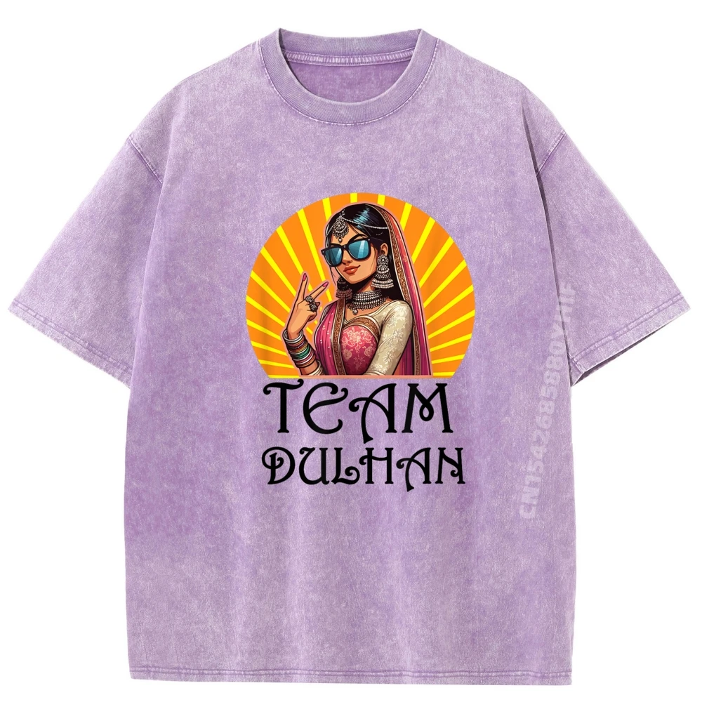 

Футболка с рисунком в стиле ретро, мужские топы и футболки, индийская команда Dulhan Bride South, футболки с принтом, мужская классическая стираная одежда