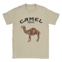 Camel Mirage Band T Shirt Men's Pure Cotton Novelty T-Shirts Crew Neck Tees Short Sleeve Tops