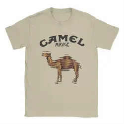 Camel Dream Print T-shirt Men's Cotton Novelty T-shirt Crew Collar T-shirt Casual and Comfortable Loose Short Sleeves