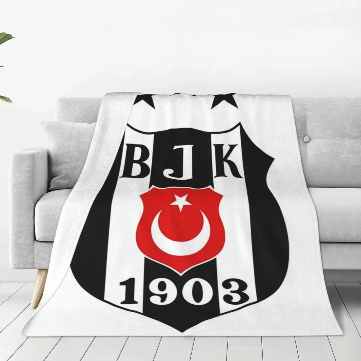 Besiktas Logo Blanket Fleece Multi-function Sofa Throw Blankets For Home Bedroom Office Throws Bedspread Quilt