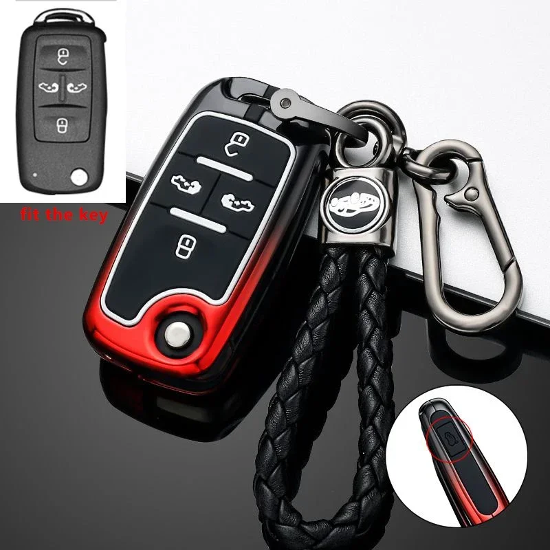 Car Key Fob for VW Volkswagen Sharan Crafter Multivan Caravelle for Seat Alhambra Keychain Cover Shell Holder Case Accessories