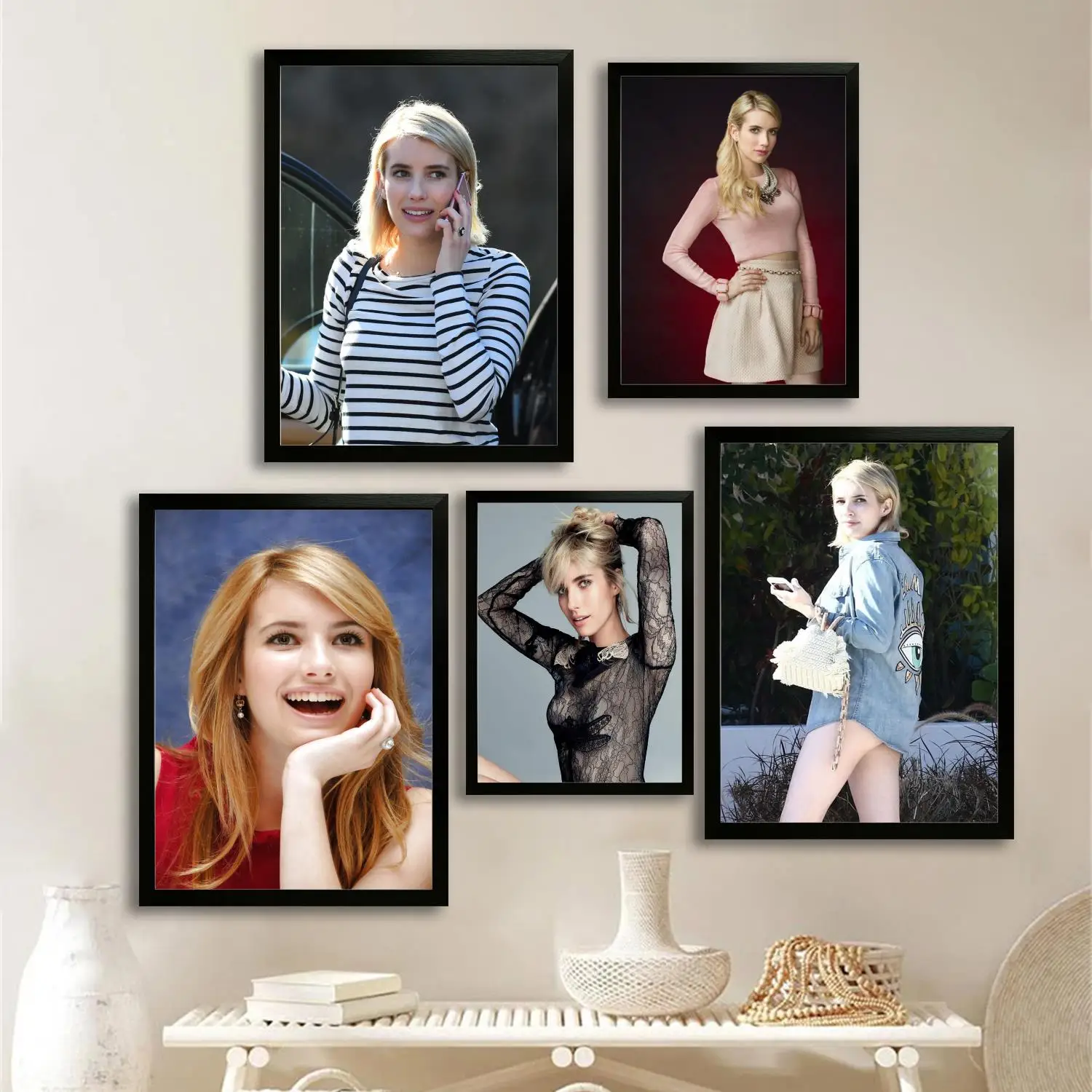 emma roberts Canvas Art Poster and Wall Art, Picture Print, Modern Family Bedroom Decor, Posters,Decorative painting