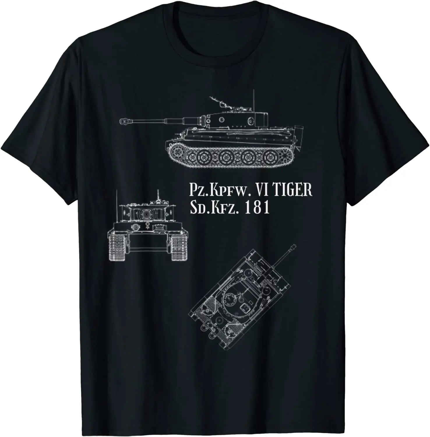 

Panzer Pz.Kpfw. VI Tiger SdKfz 181 German Wehrmacht Tank T Shirt. New 100% Cotton Short Sleeve O-Neck Casual T-shirts Size S-3XL