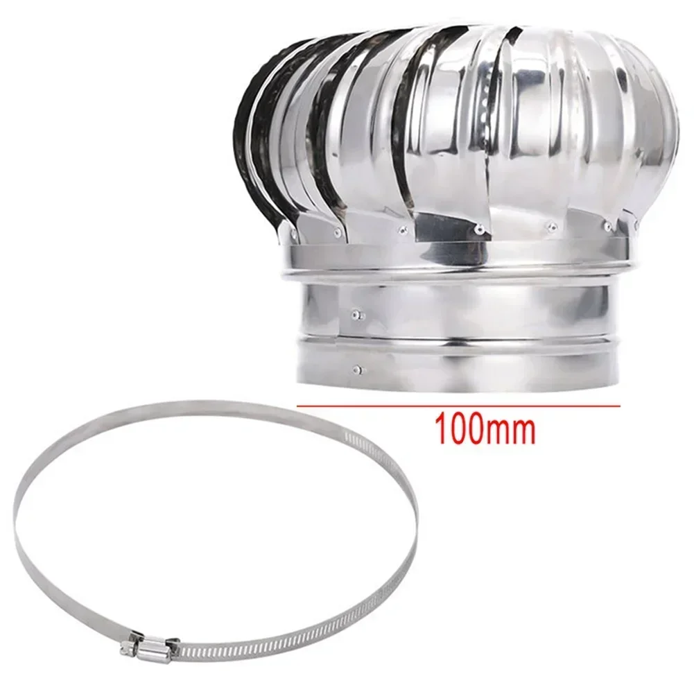 1PCS Effective Anti Downdraught Solution Rotating Stainless Steel Chimney Cowl Cap Protects Ventilation Pipes And Smoke Chimneys