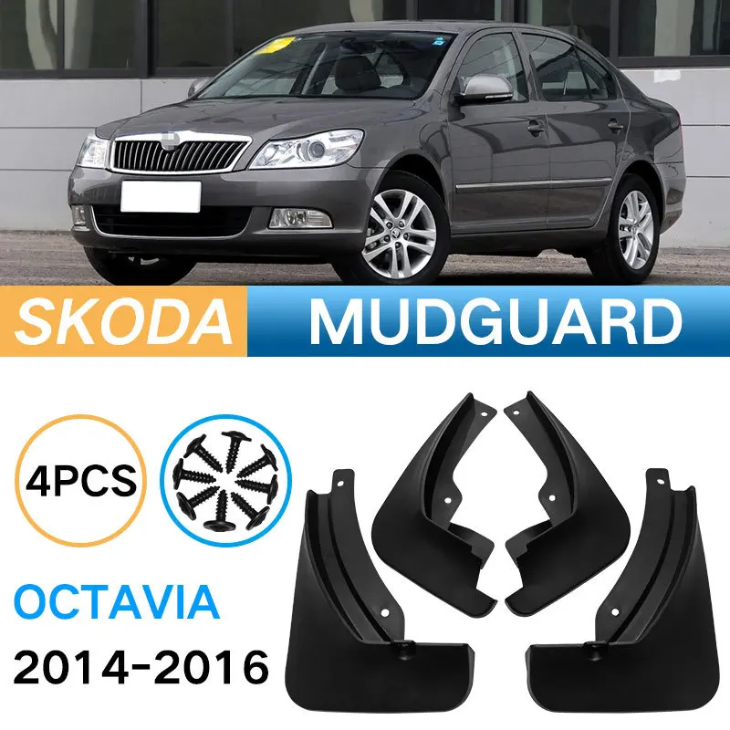 

Mud flaps and mudguards for 2014-2016 Skoda Octavia 09-13 models General Car Mud Flaps Splash Proof Scratch Resistant