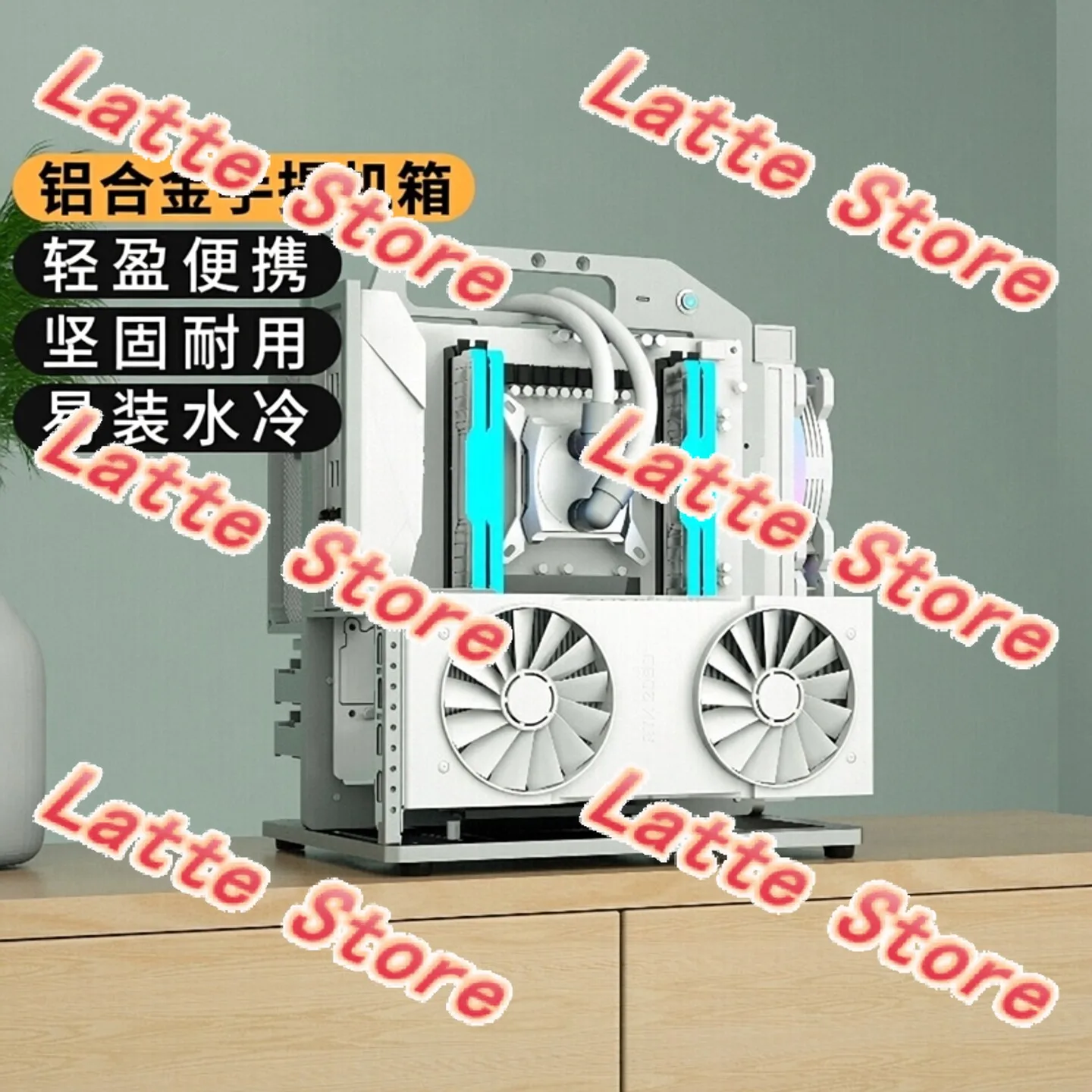 Suitable for E models, back-insert MATX main board aluminum alloy rack, portable support water-cooled installation, open chassis