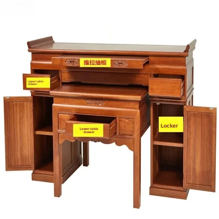 Solid Wood Altar Table Home Incense Table God of Wealth  Incense Table Altar Incense Case Buddha Shrine Altar