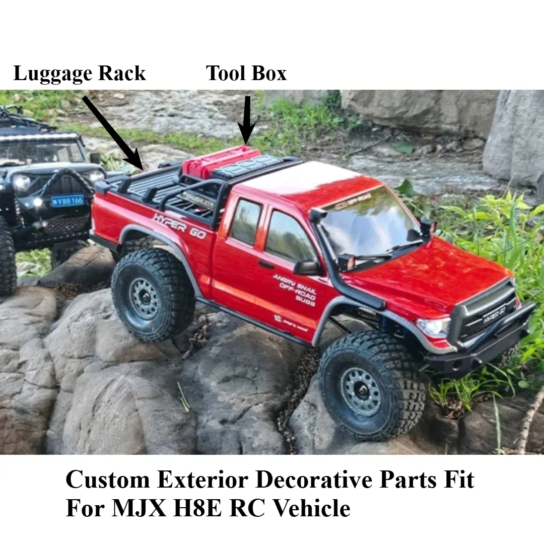 RC Exterior Appearance Upgrade Kit Custom Direct Fit Mod Parts For MJX 1/8 H8E RC Offroad Truck No Damage Tuning Accessories