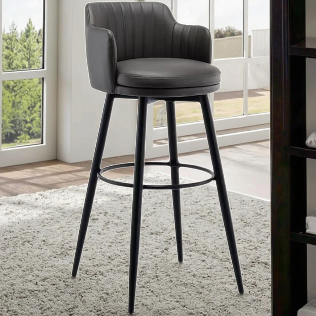!@Light Luxury High-End Household Bar Chair Stool with Backrest Can Be Raised/Lowered Fashionable Dining Table