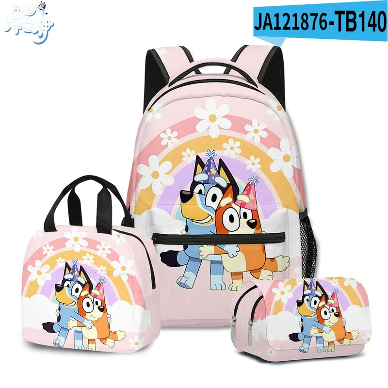 

New Bluey Animation Peripheral Children'S Outdoor Storage Bag Printed Backpack Primary School Student School Bag Pencil Bag Gift