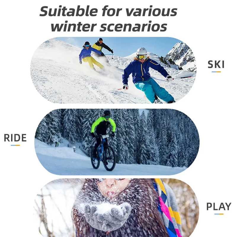 Guanti da sci invernali caldi per esterni Guanti da sci impermeabili Guanti touch screen spessi Guanti da equitazione sportivi Guanti da moto