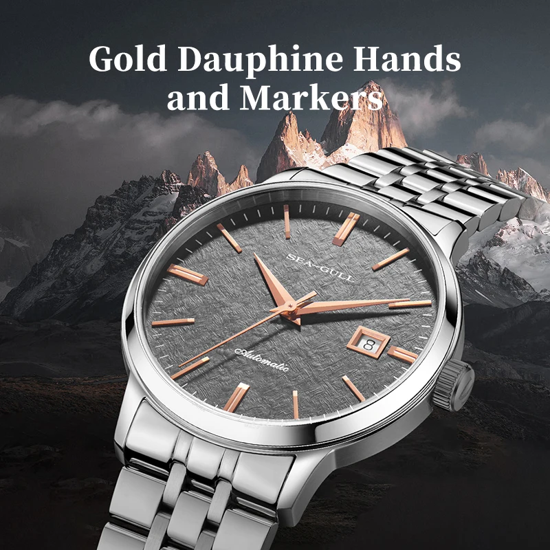 Seagull Taihang Mountain Minimalist Men\'s Automatic Mechanical Watch 40MM Sapphire Wristwatch Fashion Business 6165A 2024 New