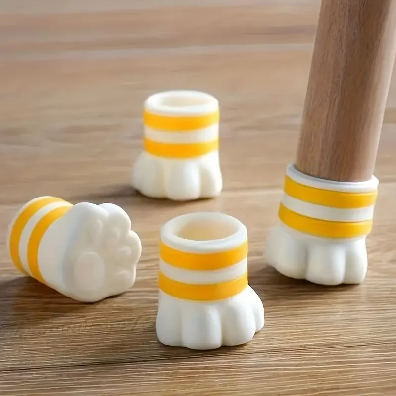 4pcs Non-Slip Chair Leg Covers - Quiet, Friction-Reducing Table & Chair Foot Pads for Office and Home Furniture